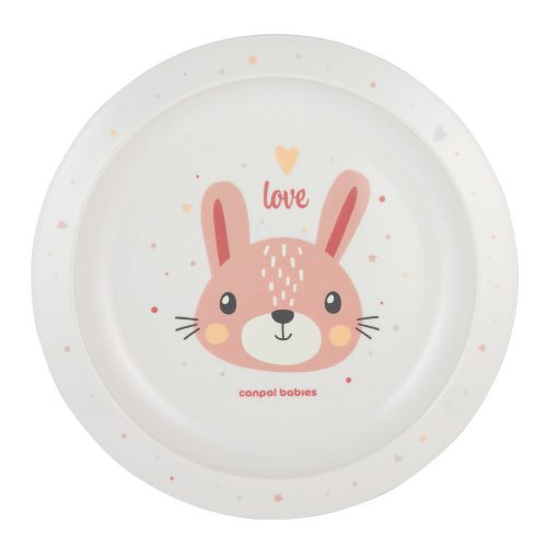 Canpol babies Műanyag tányér, CUTE ANIMALS, nyuszi