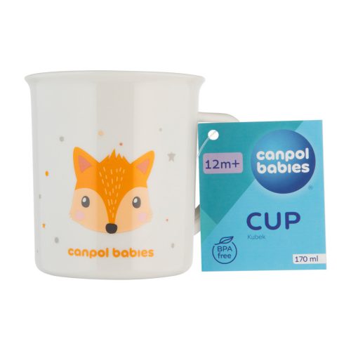 Canpol babies Műanyag bögre, 170ml, CUTE ANIMALS, róka