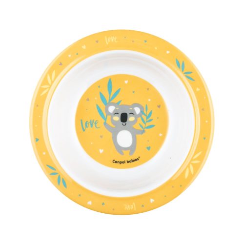 Canpol babies Melamine tál tapadókoronggal, 270ml, EXOTIC ANIMALS - sárga
