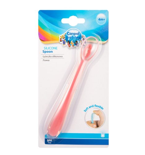 Canpol babies Szilikon kanál - rózsaszín