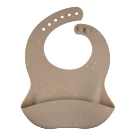 Canpol babies Szilikon előke zsebbel, DOTS - bézs