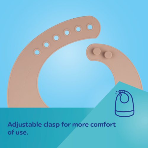 Canpol babies Szilikon előke zsebbel - krémszín