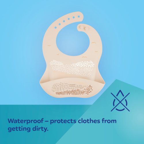 Canpol babies Szilikon előke zsebbel - zöld