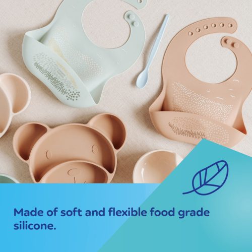 Canpol babies Szilikon előke zsebbel - zöld