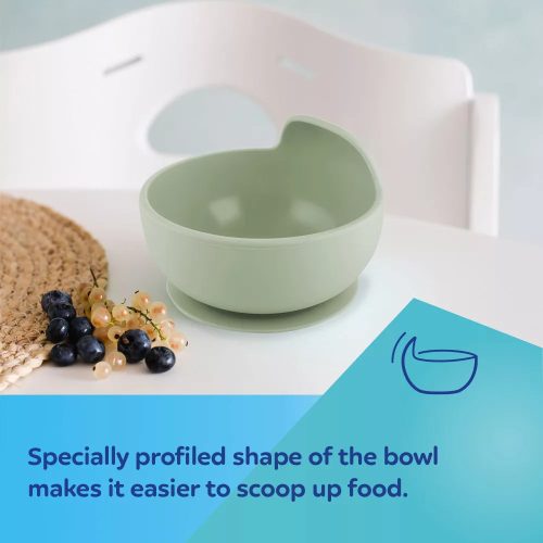 Canpol babies Szilikon tál tapadókorongal, 330ml, zöld