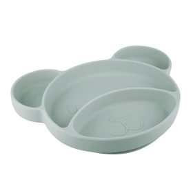   Canpol babies Szilikonos, osztott tányér tapadókoronggal, Mackó - zöld