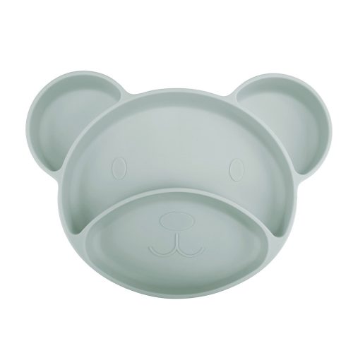 Canpol babies Szilikonos, osztott tányér tapadókoronggal, Mackó - zöld
