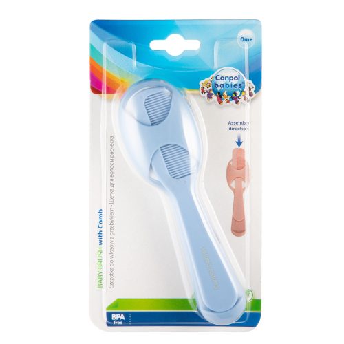 Canpol babies Fésű és hajkefe csecsemőknek, kék