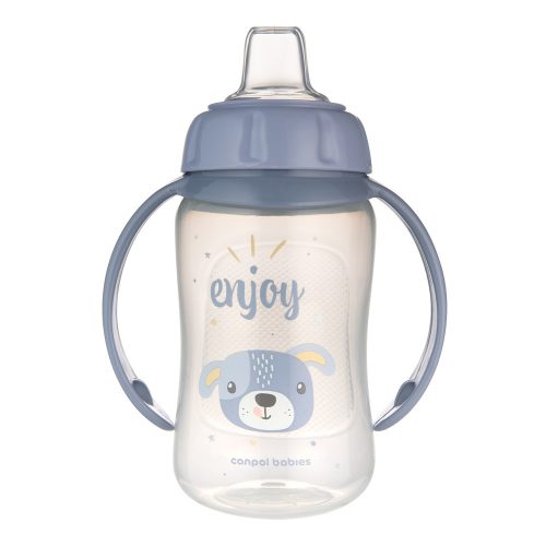 Canpol babies Tanulópohár szilikon ivócsőrrel, CUTE ANIMALS, 320ml, kutya