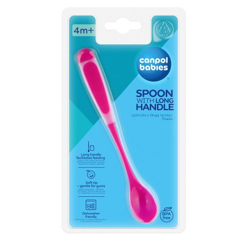 Canpol babies Puha kanál meghosszabbított nyéllel - rózsaszín