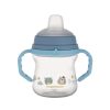 Canpol babies Itatópohár szilikonos ivócsőrrel, FirstCup, 150 ml, Bonjour Paris - kék