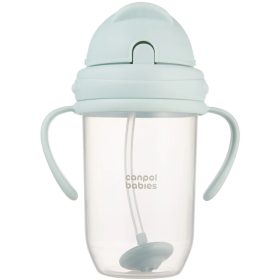   Canpol babies Súlyozott szívószálas itatópohár, 270ml, menta