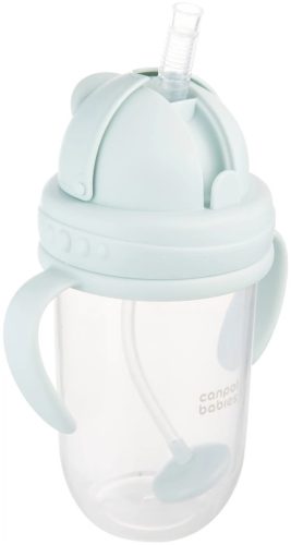 Canpol babies Súlyozott szívószálas itatópohár, 270ml, menta