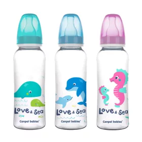 Canpol babies Keskeny nyakú cumisüveg, 250 ml, LOVE&SEA