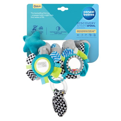Canpol babies Spirál játék a babakocsira/gyermekágyra - ZigZag kék