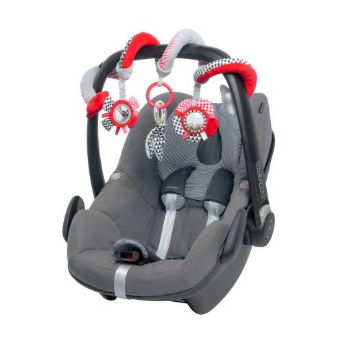 Canpol babies Spirál játék a babakocsira/gyermekágyra - ZigZag piros