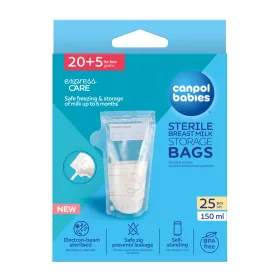 Canpol babies Tejtároló zacskó, 25 db, 150 ml