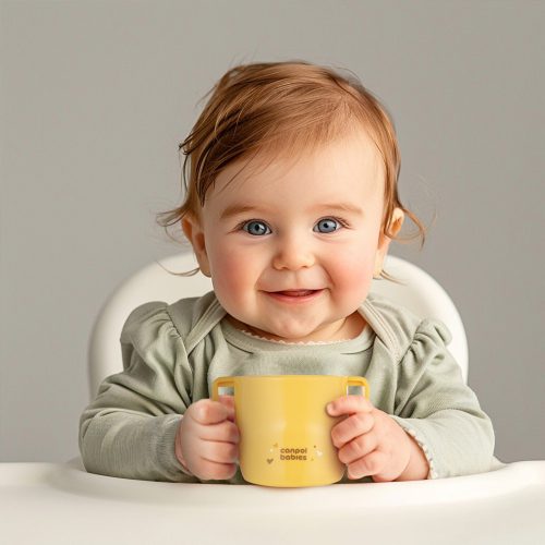 Canpol babies Itatópohár SMART 180 ml 12hó+ - sárga