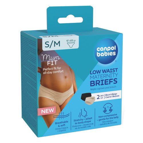 Canpol babies MumFIT alacsony derekú kismama bugyi S/M 2 db