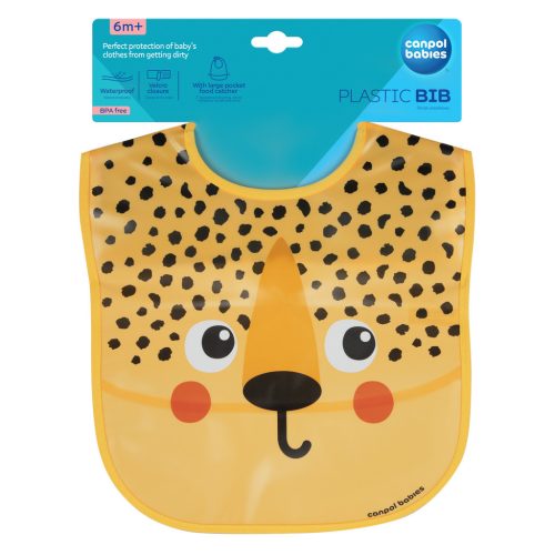 Canpol babies Szilikon előke zsebbel, BabiesBoo, gepárd