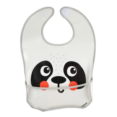 Canpol babies Szilikon előke zsebbel, BabiesBoo, panda