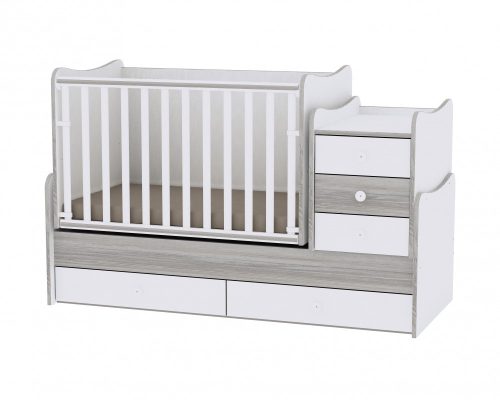 Lorelli Maxi Plus kombi ágy 70x160 + Exclusive szekrény - White & Artwood