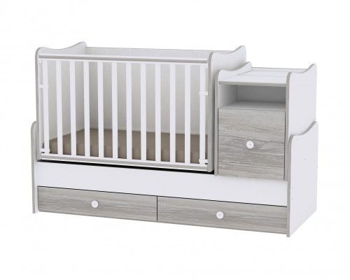 Lorelli Trend PLUS kombi ágy 70x165 + Exclusive szekrény - White & Artwood