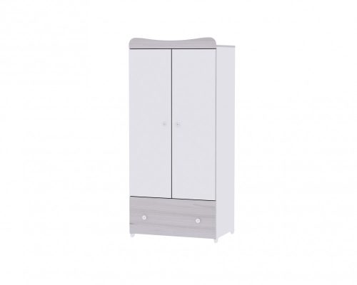 Lorelli Trend PLUS kombi ágy 70x165 + Cupboard pelenkázó komód + Exclusive szekrény - White & Light Oak