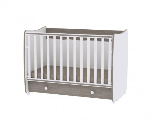 Lorelli Dream kiságy 60x120 + Cupboard pelenkázó komód + Exclusive szekrény - White & Coffee