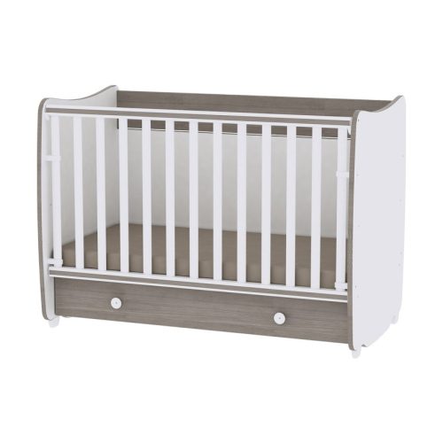 Lorelli Dream kiságy 70x140 + Cupboard pelenkázó komód + Exclusive szekrény - White & Coffee