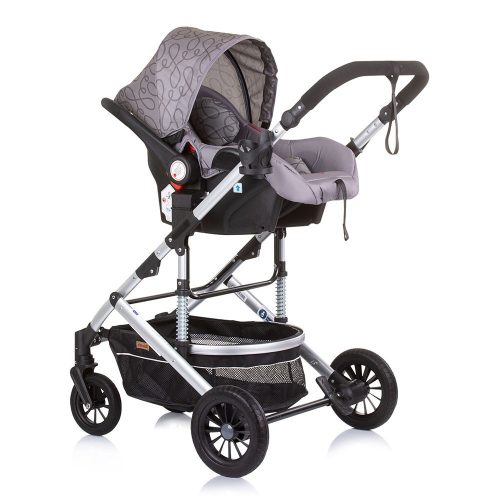 Chipolino Estelle babakocsi mózessé alakítható sport résszel + autóshordozó 0-13kg - Glacier