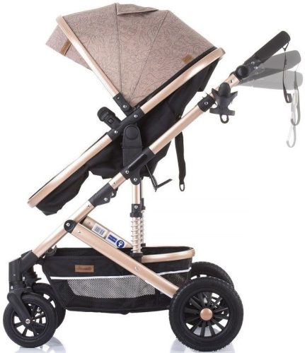 Chipolino Estelle babakocsi mózessé alakítható sport résszel + autóshordozó 0-13kg - Sand