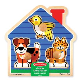   Melissa & Doug Fa készségfejlestő játék, Puzzle fogantyúval