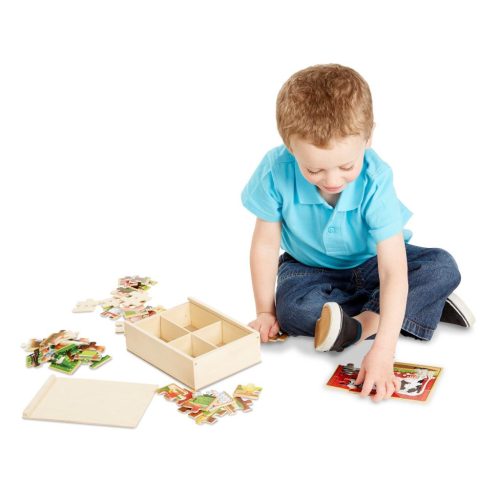 Melissa & Doug fa puzzle farm állatok 