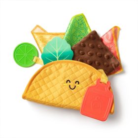   Melissa & Doug bébijáték, Tapintásfejlesztő puha tacoban