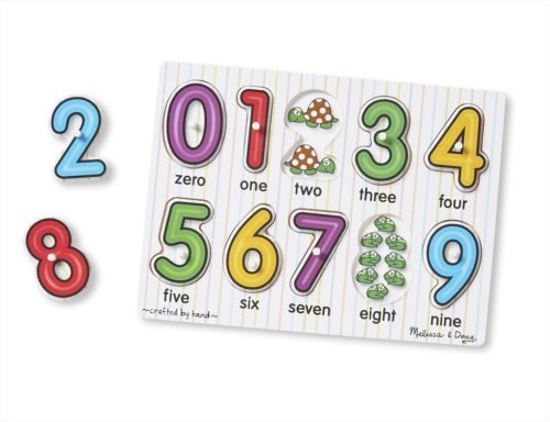 Melissa & Doug puzzle fogantyúval - számok