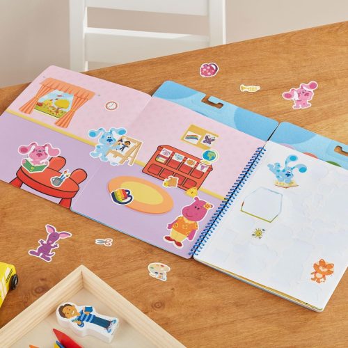 Melissa & Doug kreatív játék, újrahasználható matricakészlet, Azúrkék nyomok és te - Azúrkék kedvenc helyei