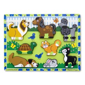   Melissa & Doug Fa készségfejlestő játék, könnyen megfogható puzzle