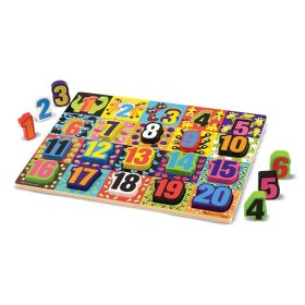   Melissa & Doug Fa készségfejlesztő játék, Óriás puzzle, számok