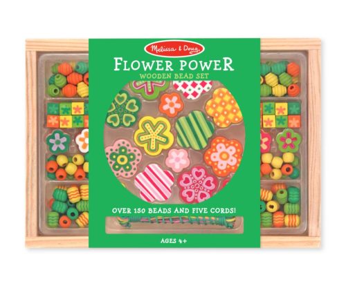 Melissa & Doug fa gyöngy szett - virágok