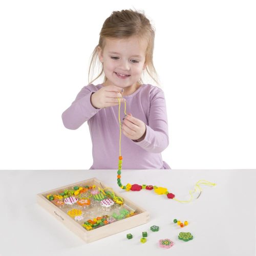 Melissa & Doug fa gyöngy szett - virágok