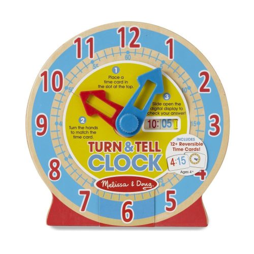 Melissa & Doug fa készségfejlesztő játék, forgasd és olvasd, óratanuló