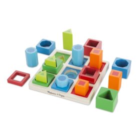   Melissa & Doug fa készségfejlesztő játék, 3d formaegyeztető