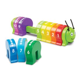   Melissa & Doug Fa készségfejlestő játék, színes számtanuló hernyó
