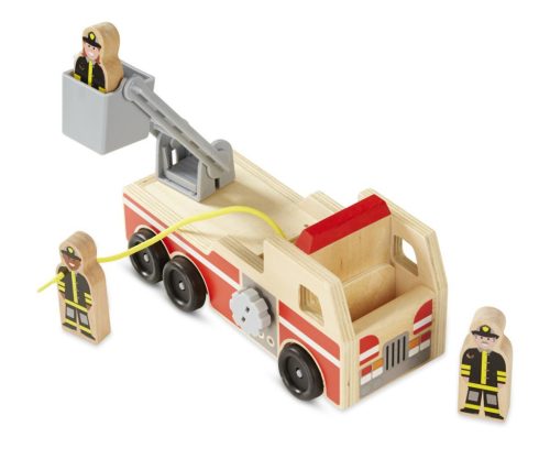 Melissa & Doug Fa jármű, létrás tűzoltóautó