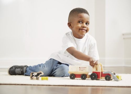 Melissa & Doug Fa jármű, Traktor kiegésztőkkel