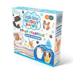   Buddy & Barney fürdőjáték, Tapassz a csempére színváltós szett - Sáros Tappancsok