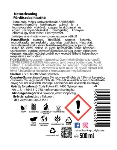 NaturCleaning Fürdőszobai tisztító 500 ml
