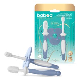 Baboo baba fogkefe szett 6 hónapos kortól - kék