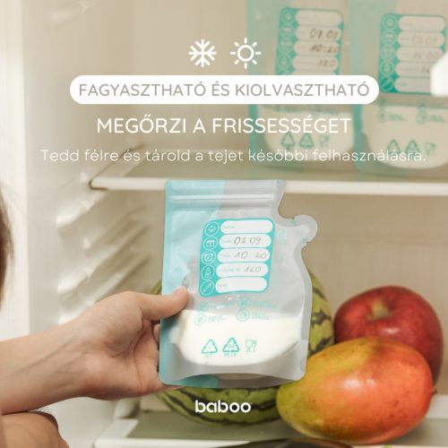 Baboo fagyasztható anyatejtároló zacskó 25 db